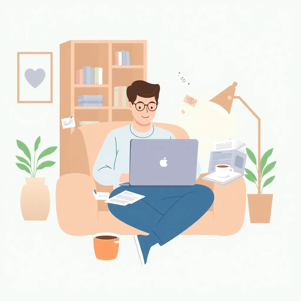 Freelancer reviewing loan options