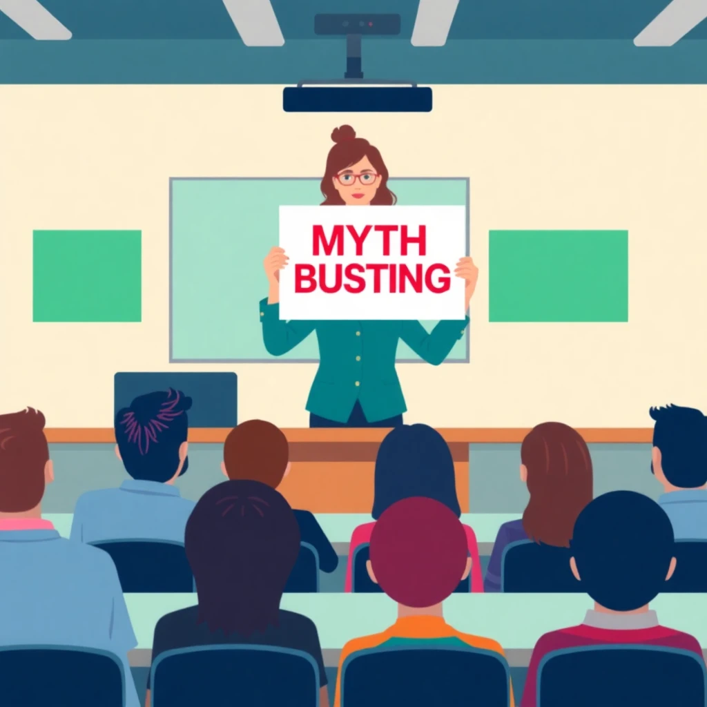 Teacher debunking myths