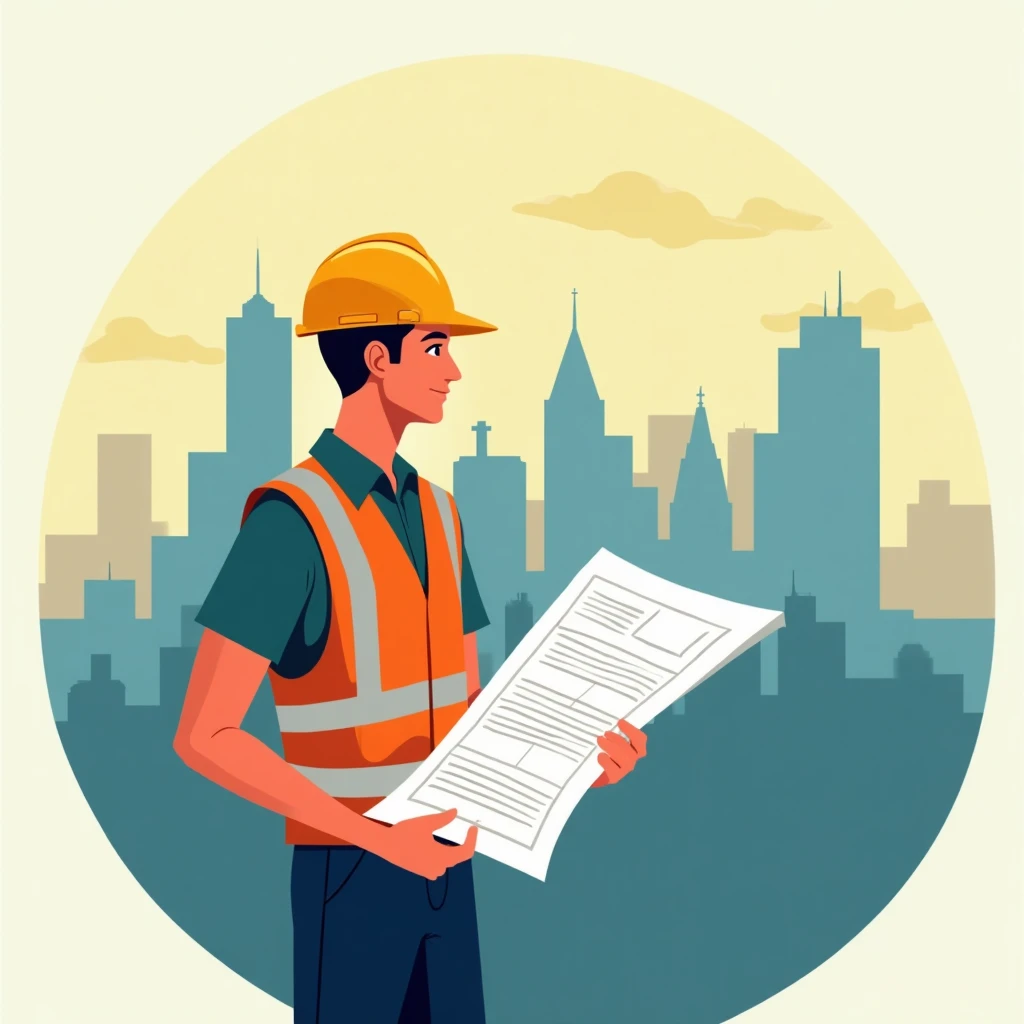 Engineer planning urban development