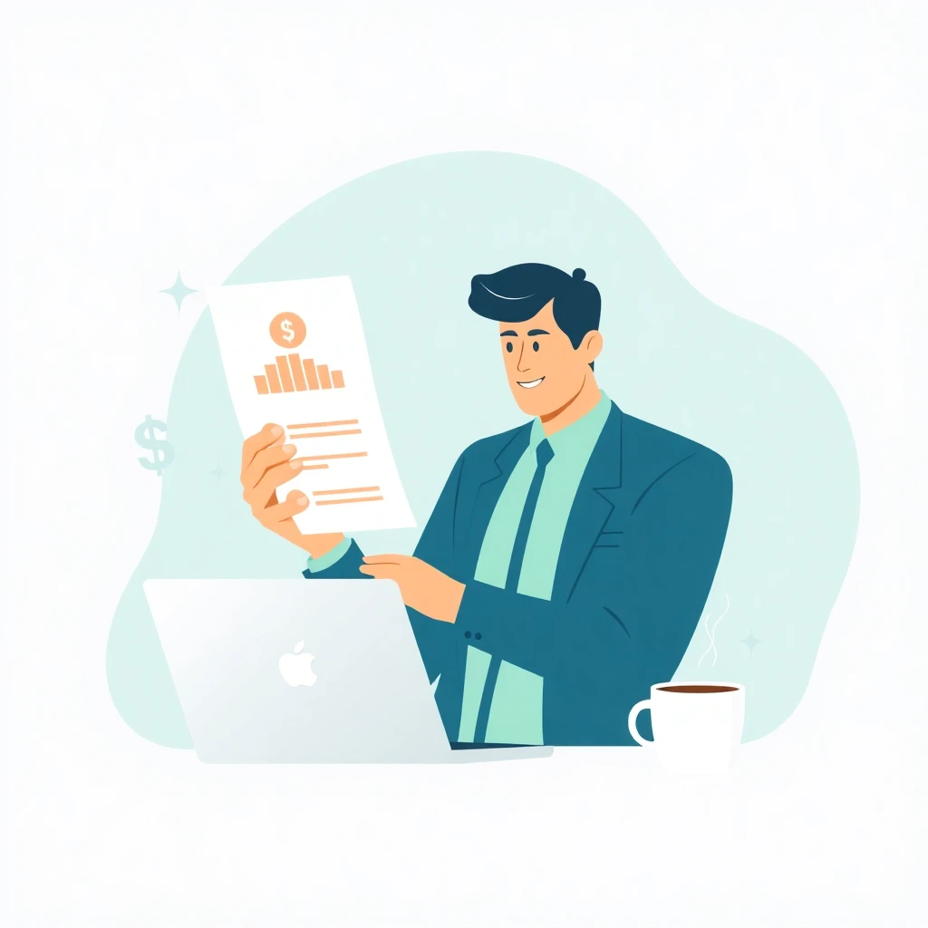 Professional reviewing loan offers