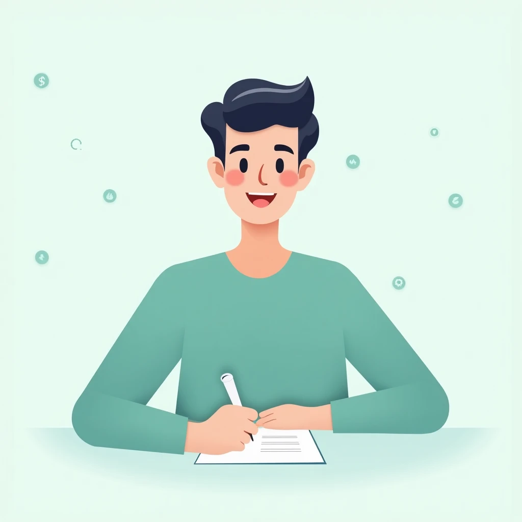 Signing a loan agreement