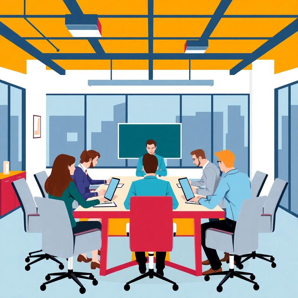 Mid-level office environment