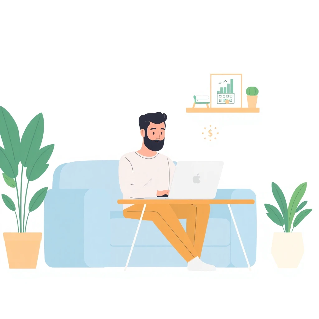 Freelancer revisando empréstimos