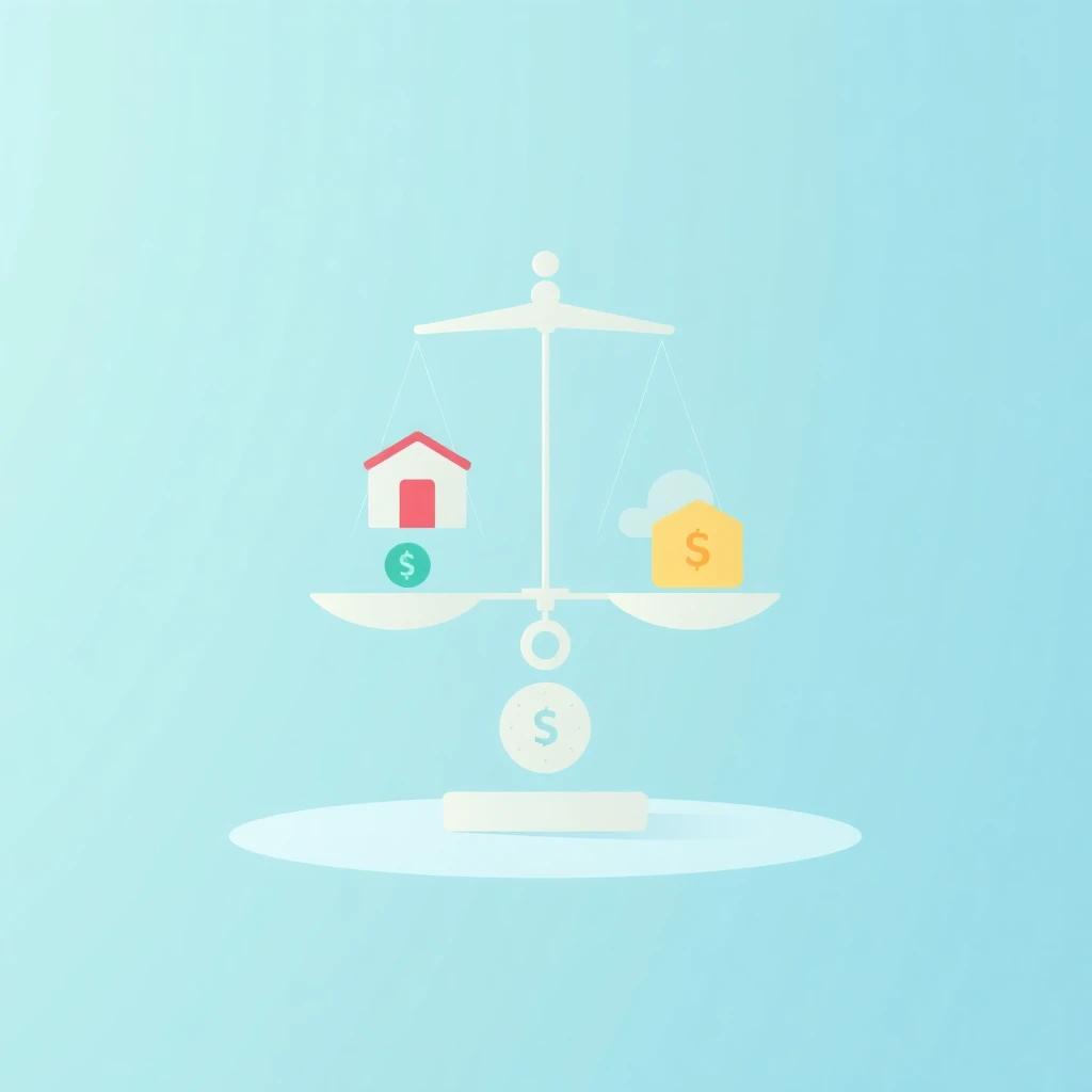 Ilustración de balanza financiera