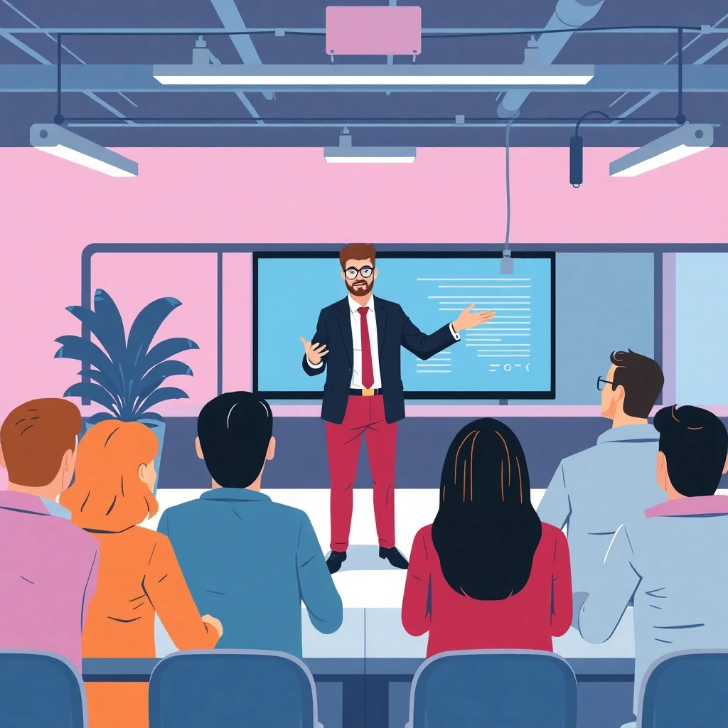 Sales team leader in action