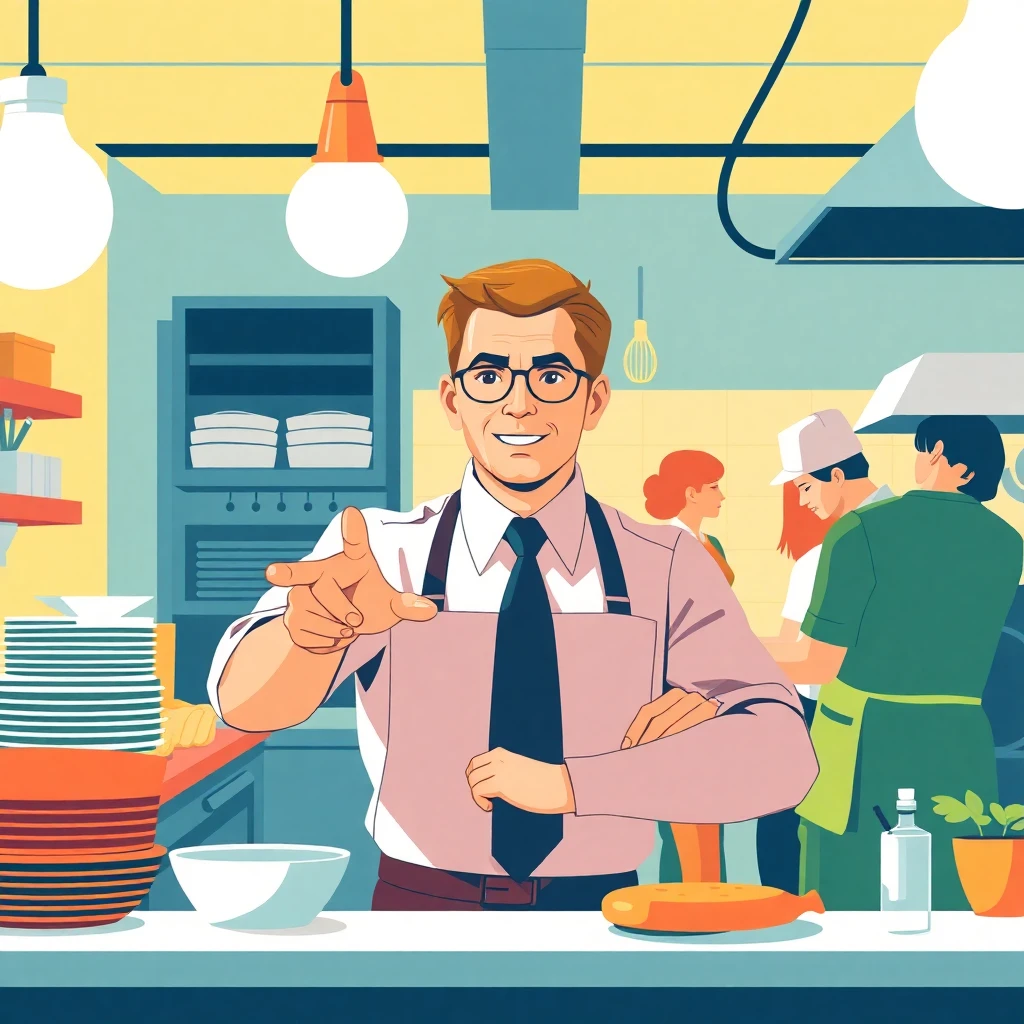 Restaurant Manager at work