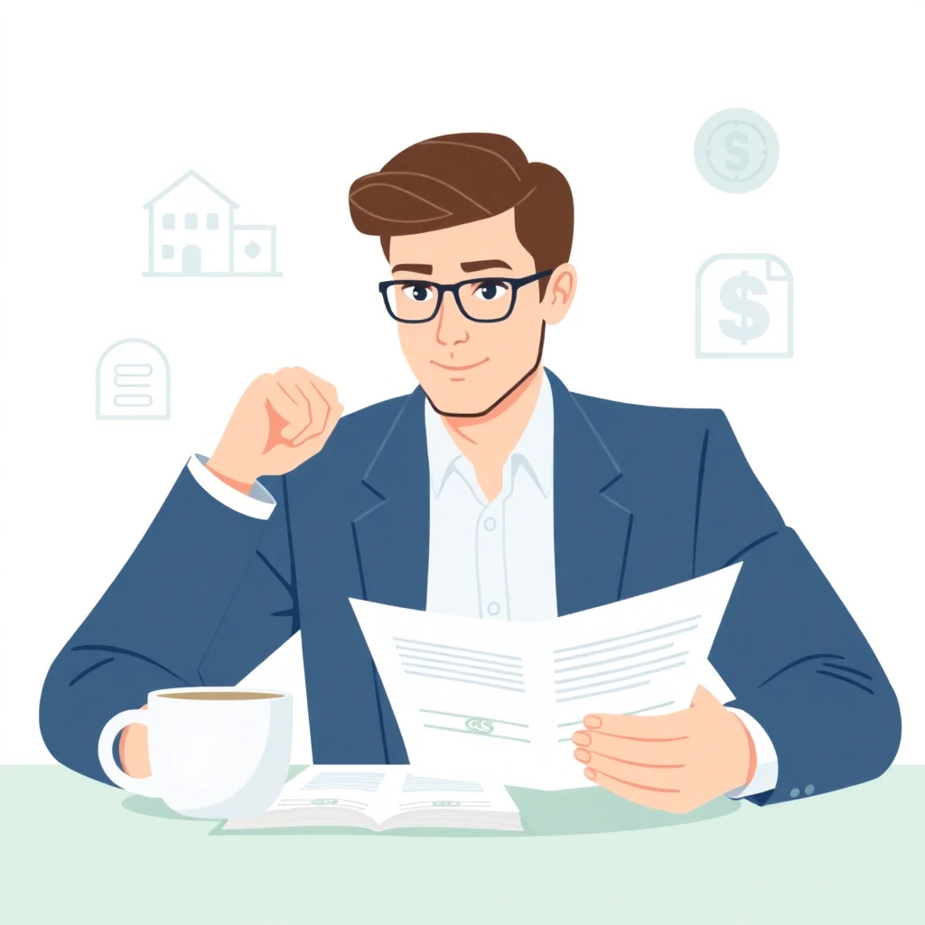 Professional reviewing loan offers