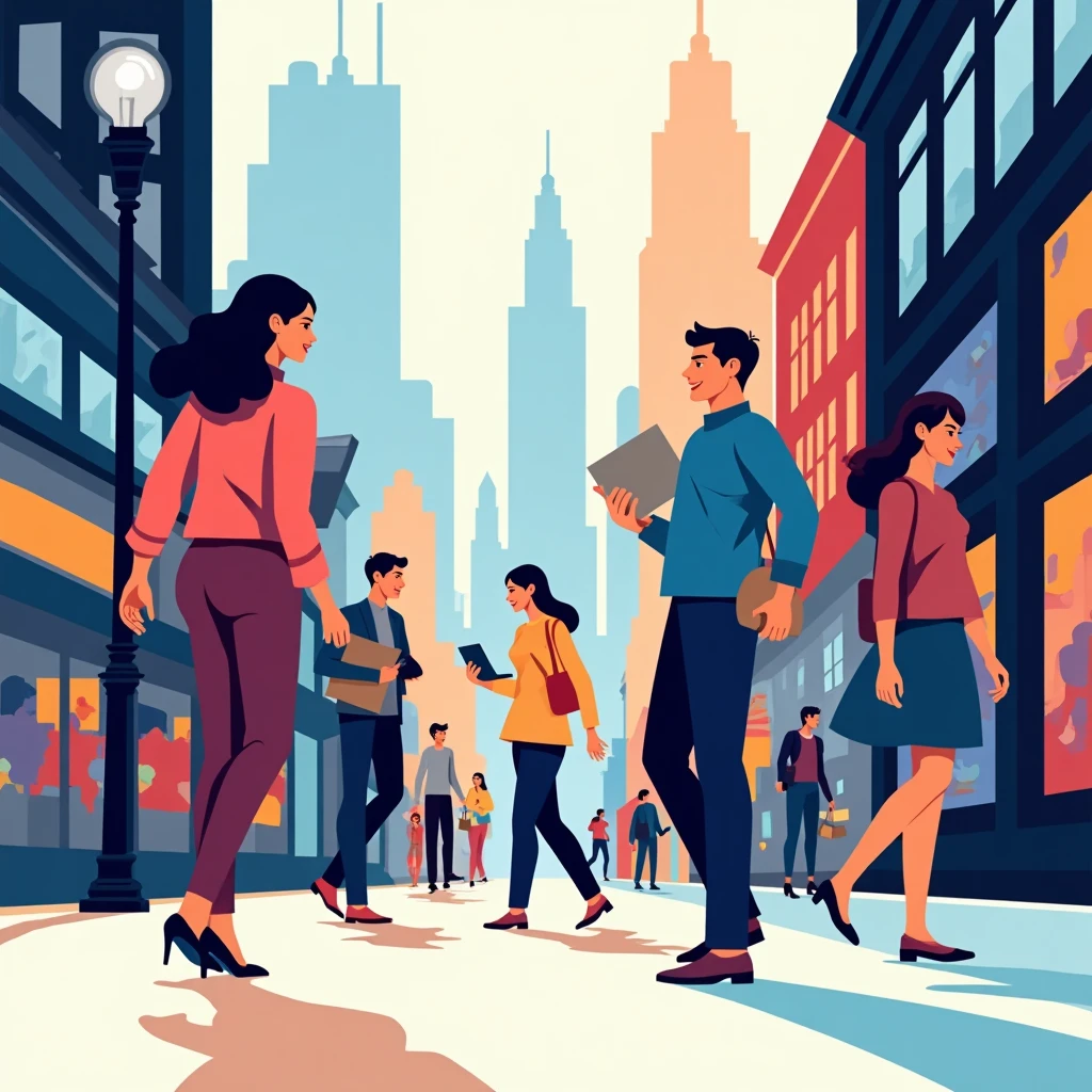 City life representing flexible work options