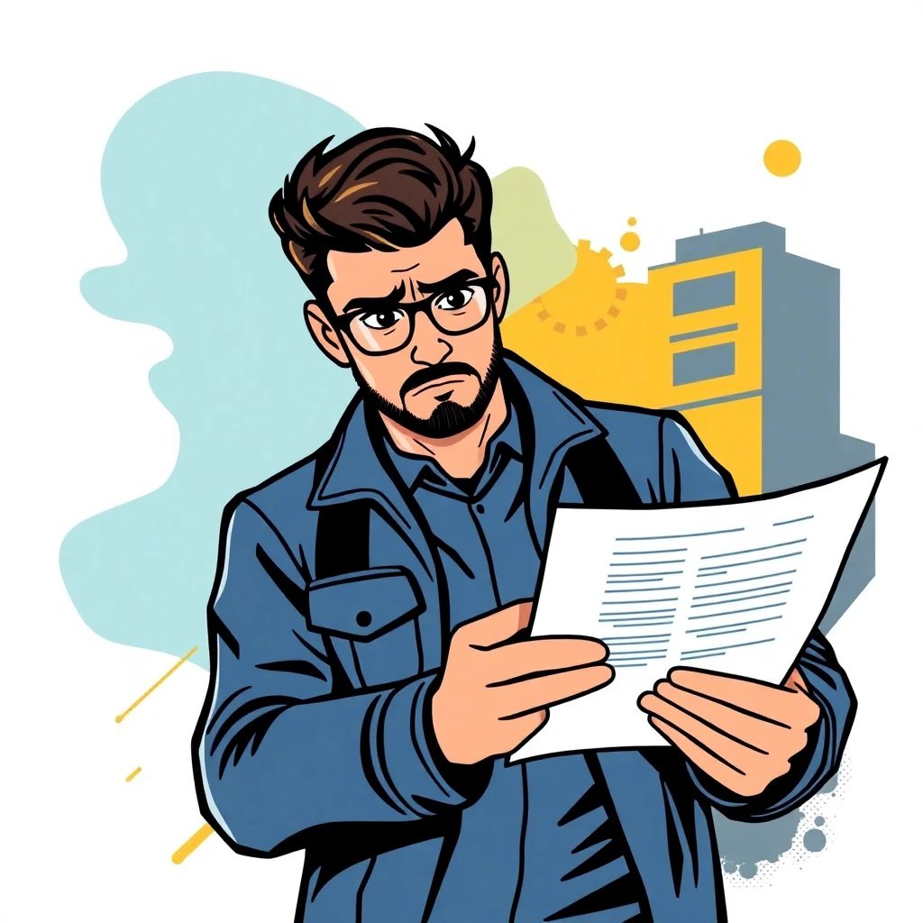 Freelancer reviewing contract