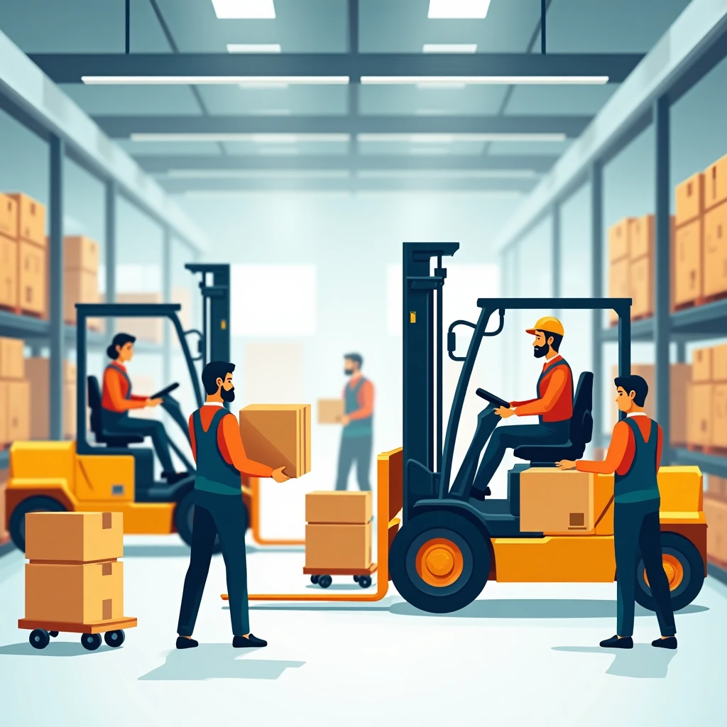 Warehouse teamwork